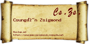 Csungán Zsigmond névjegykártya