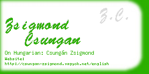 zsigmond csungan business card