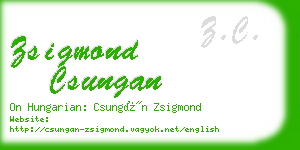 zsigmond csungan business card